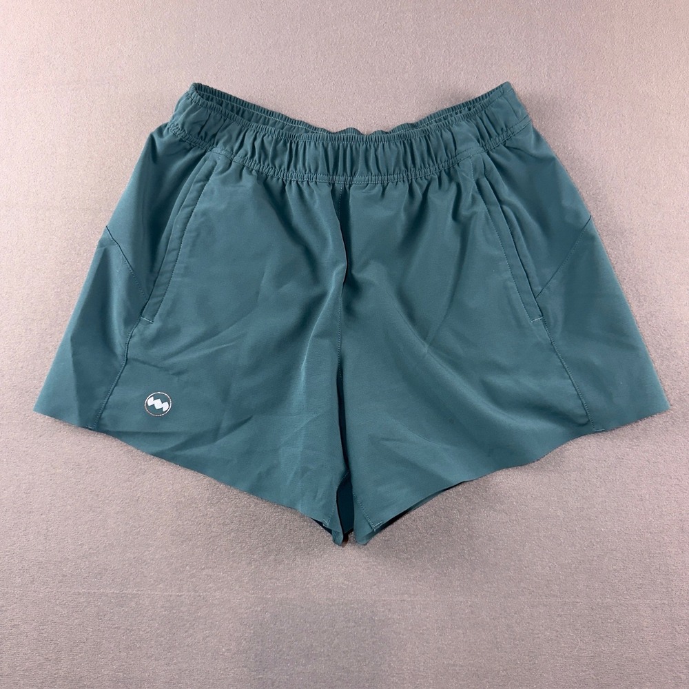 Janji AFO Middle Running Shorts Womens XS Teal Green Athletic Gym Training 3in